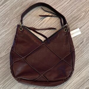 Derek Alexander Y2K Leather Hobo Shoulder Bag